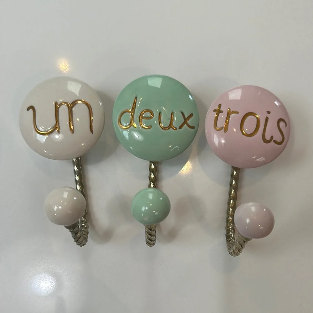 Colorful French Wall Hooks - Picture 1 of 3